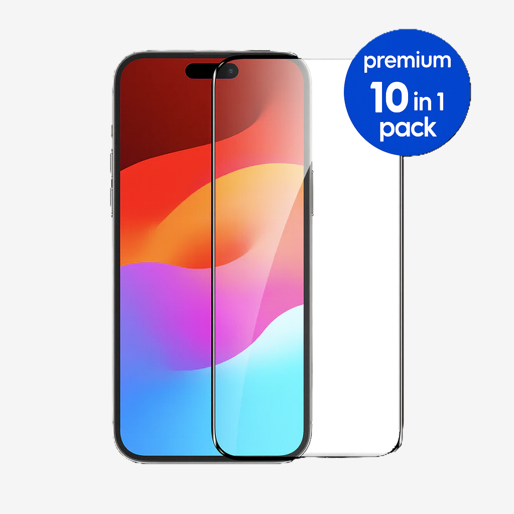 Premium Clear Tempered Glass for iPhone (10 Pcs)