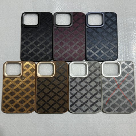 IPhone Woven Design Leather Feel Case