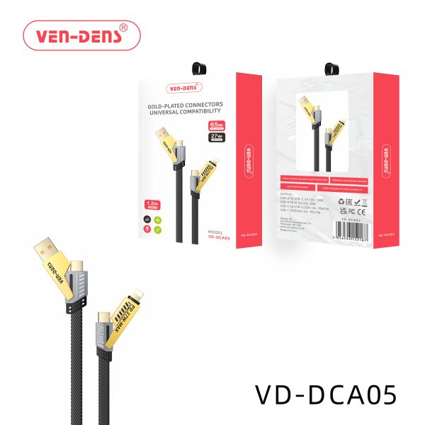 4 in 1 gold plated connectors universal compatibility 65w cable VD-DCA05