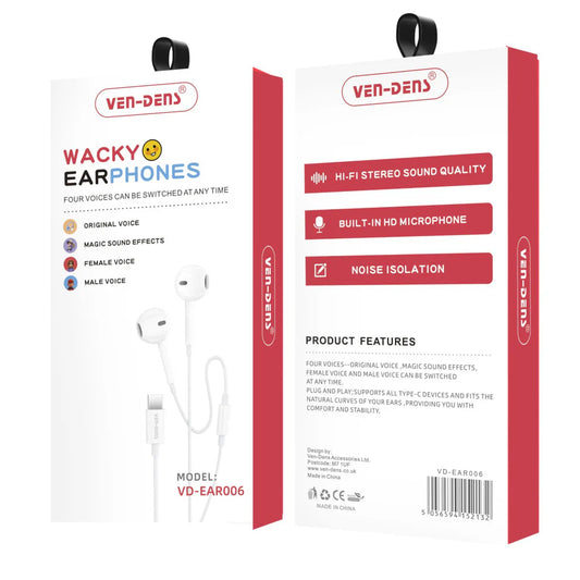 Type-C 4 Voice Changer Portable High-Quality Earphones VD-EAR006