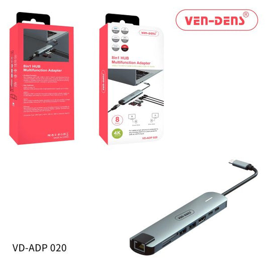 Ven-Dens 8 IN 1 HUB Multifunction Adapter VD-ADP020