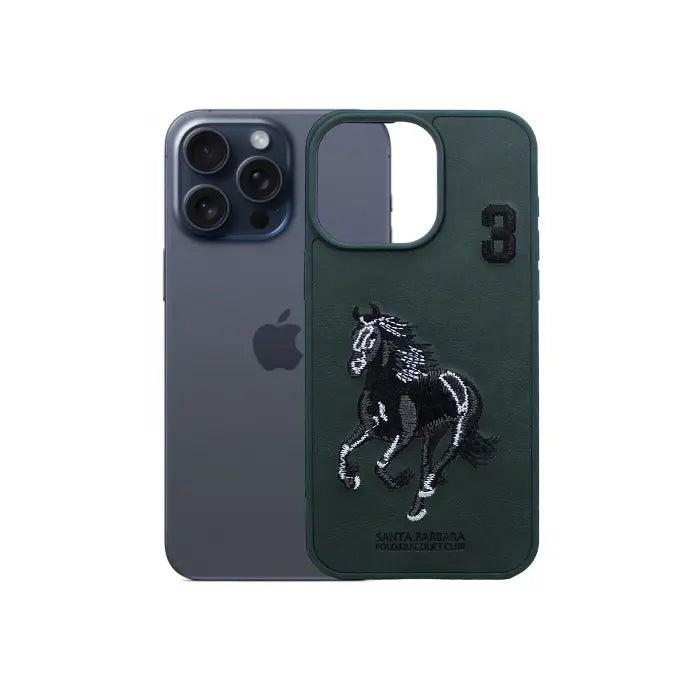 iPhone 15 Pro Max Embroidered Animal Pattern Case