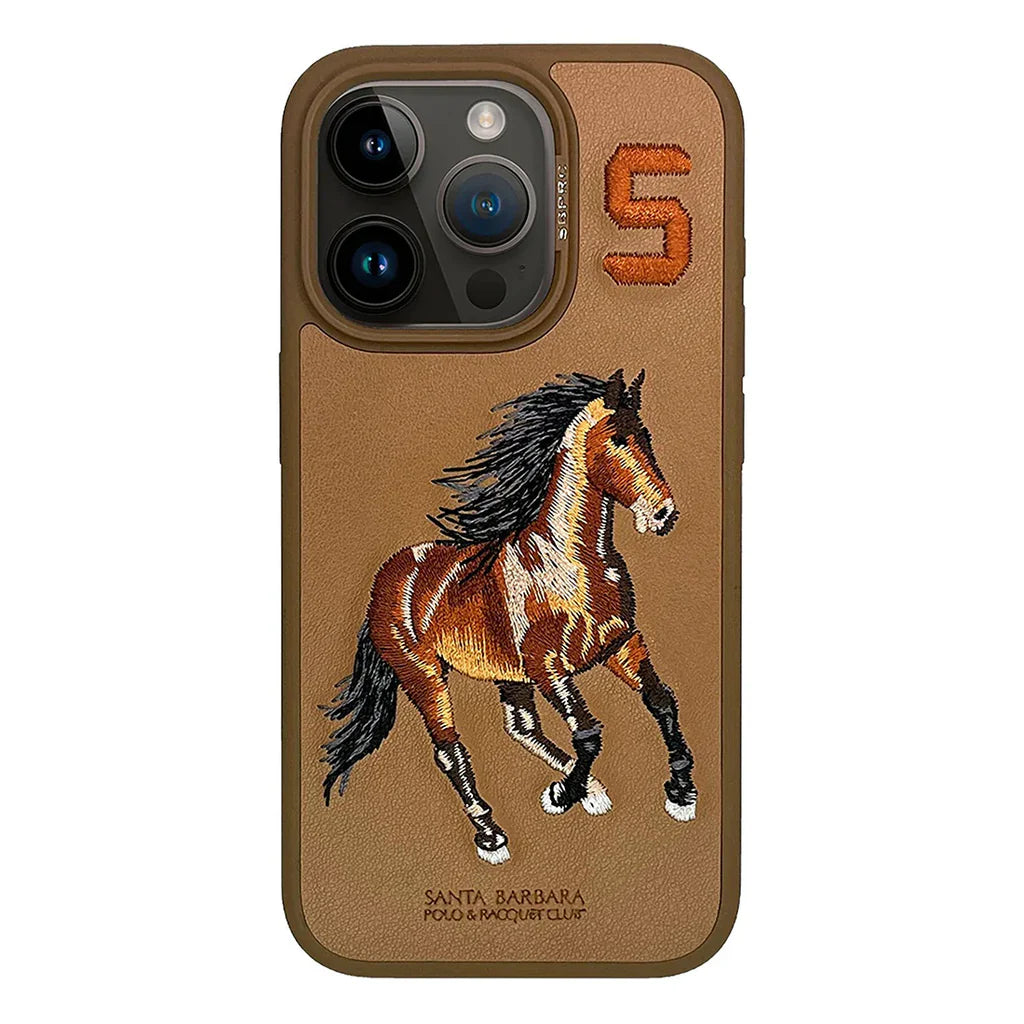 iPhone 15 Pro Max Embroidered Animal Pattern Case