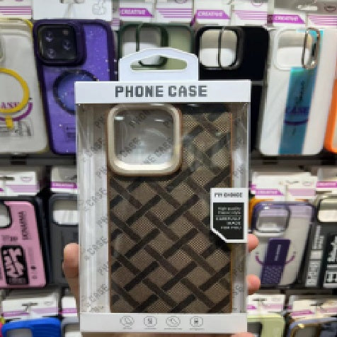 IPhone Woven Design Leather Feel Case